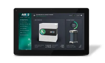 INFINIT Touch for the control of nitrogen generators